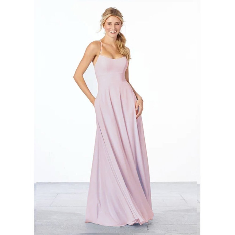 Morilee Madeline Gardner. Mori Lee Illusion Back Dress with pockets Style 21655